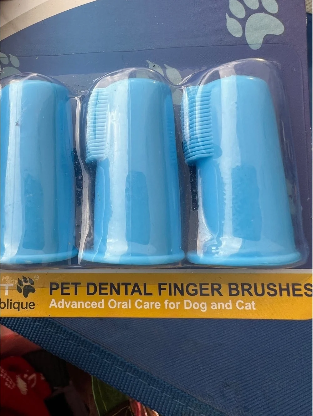 Pet Dental Finger Brushes Value Pack of 3 for Dog and Cat Oral Care